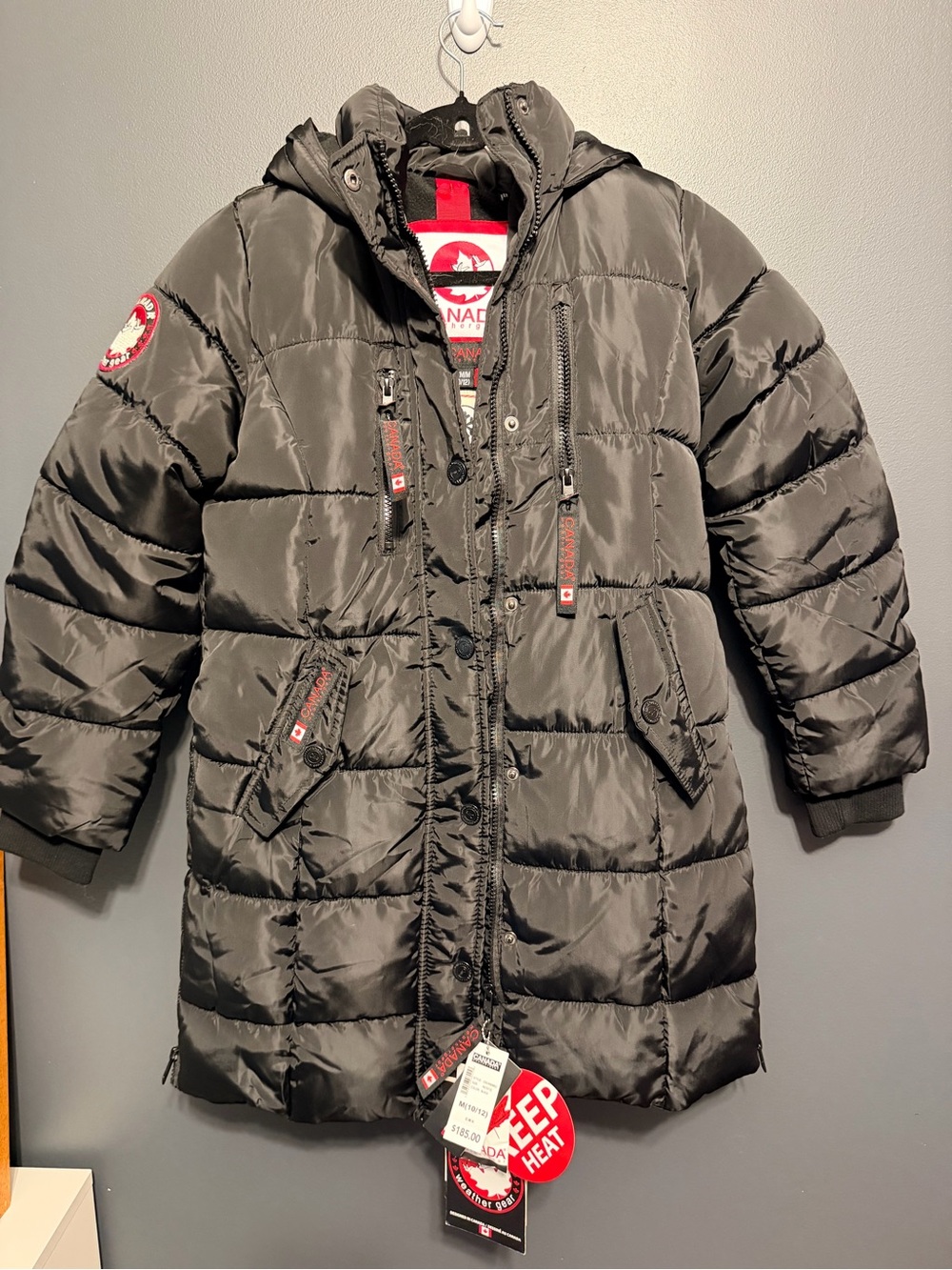 Canada Weathergear Kids' Black Puffer Jacket with Hood